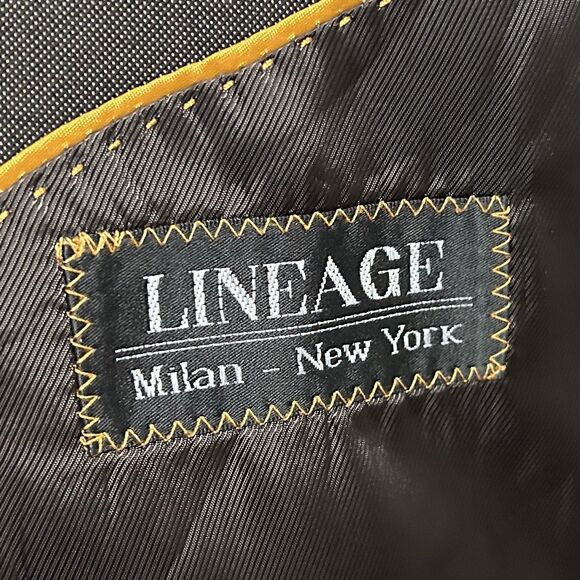 Lineage 46R Sport Coat Brown Three Button Lined Double Vented Poly Rayon Blend - Picture 3 of 8